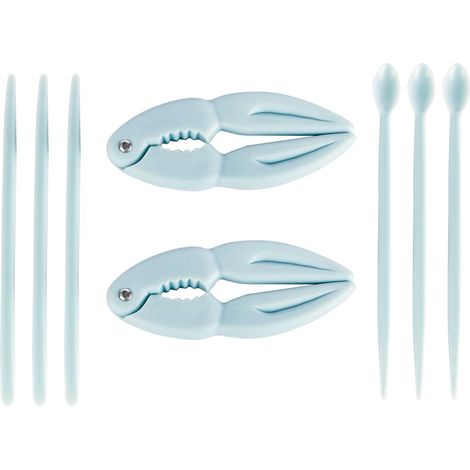 Set Mit 8 Krabbenknackern Und -werkzeugen – Hummerknacker, Krabbenzange, Zubereitungswerkzeuge Für Meeresfrüchte, Ideal Für Eine Einfache Mahlzeit Oder Zum Kochen Von Meeresfrüchten Zu Hause