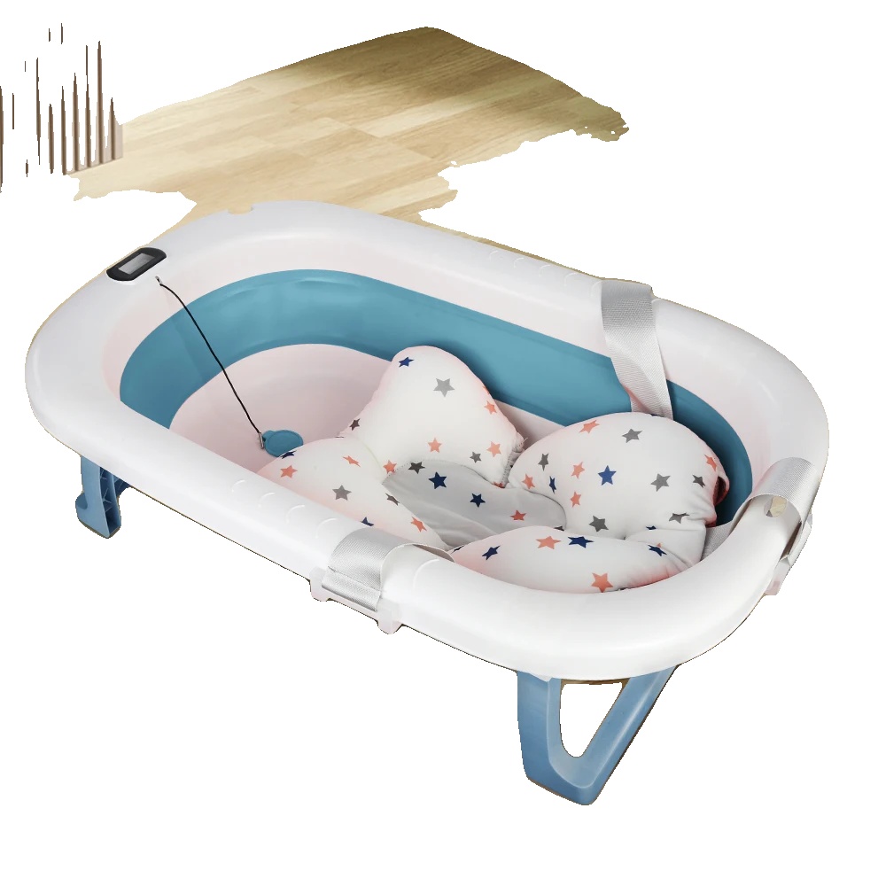Babybadewanne, Extra Großer Platz, Sichere Materialien, Himmelblau