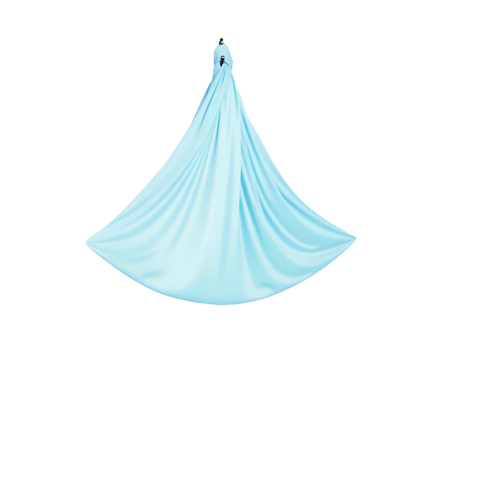 Aerial Yoga Hängematte, 300 Lbs Tragfähigkeit, Leichtes Nylonmaterial, Hellblau