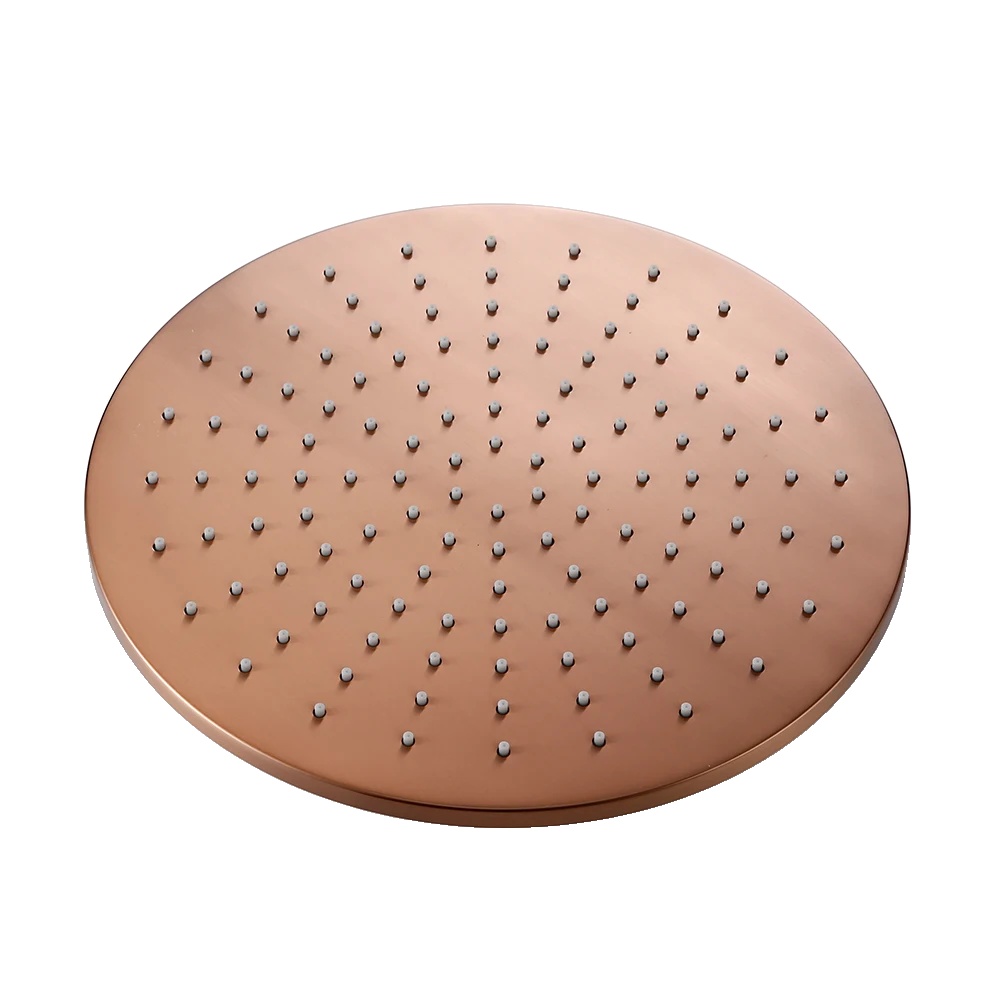 Duschkopf, Wandmontage, Wassersparendes Design, Gebürstetes Roségold, 8 Zoll