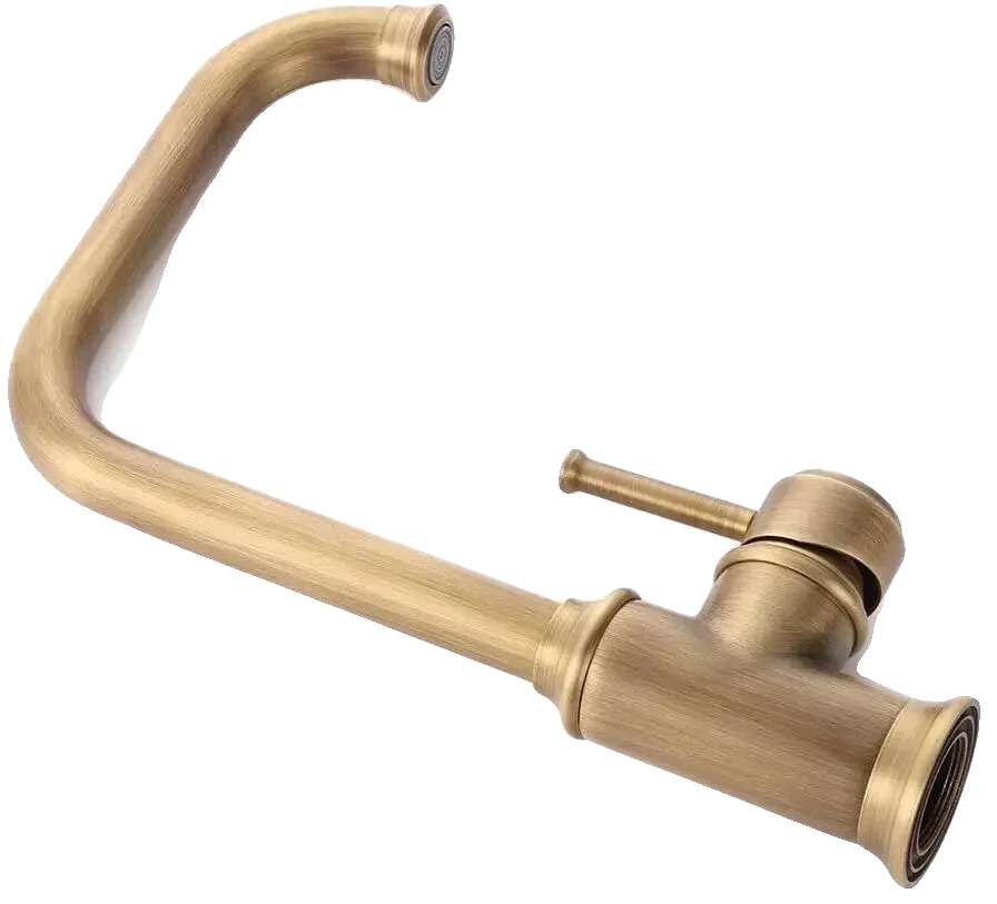 Waschtischarmatur, Einhebelmischer, 360° Drehbar, Gold