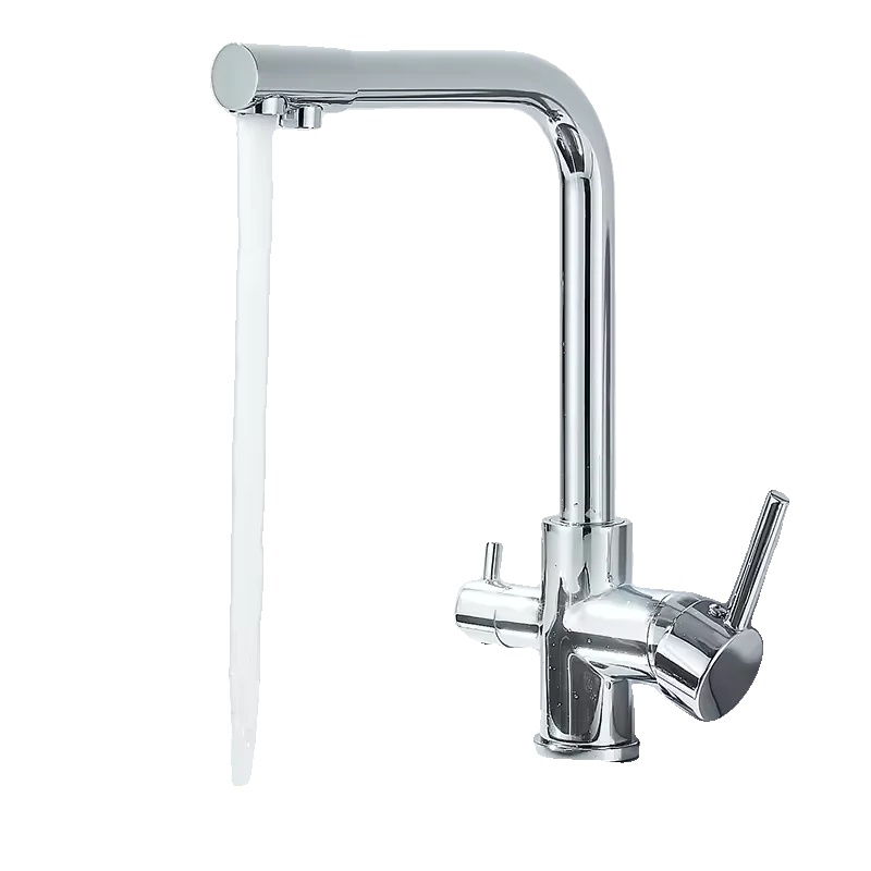Wasserhahn, Warm- Und Kaltwassersteuerung, Drehbarer Auslauf, Chrom