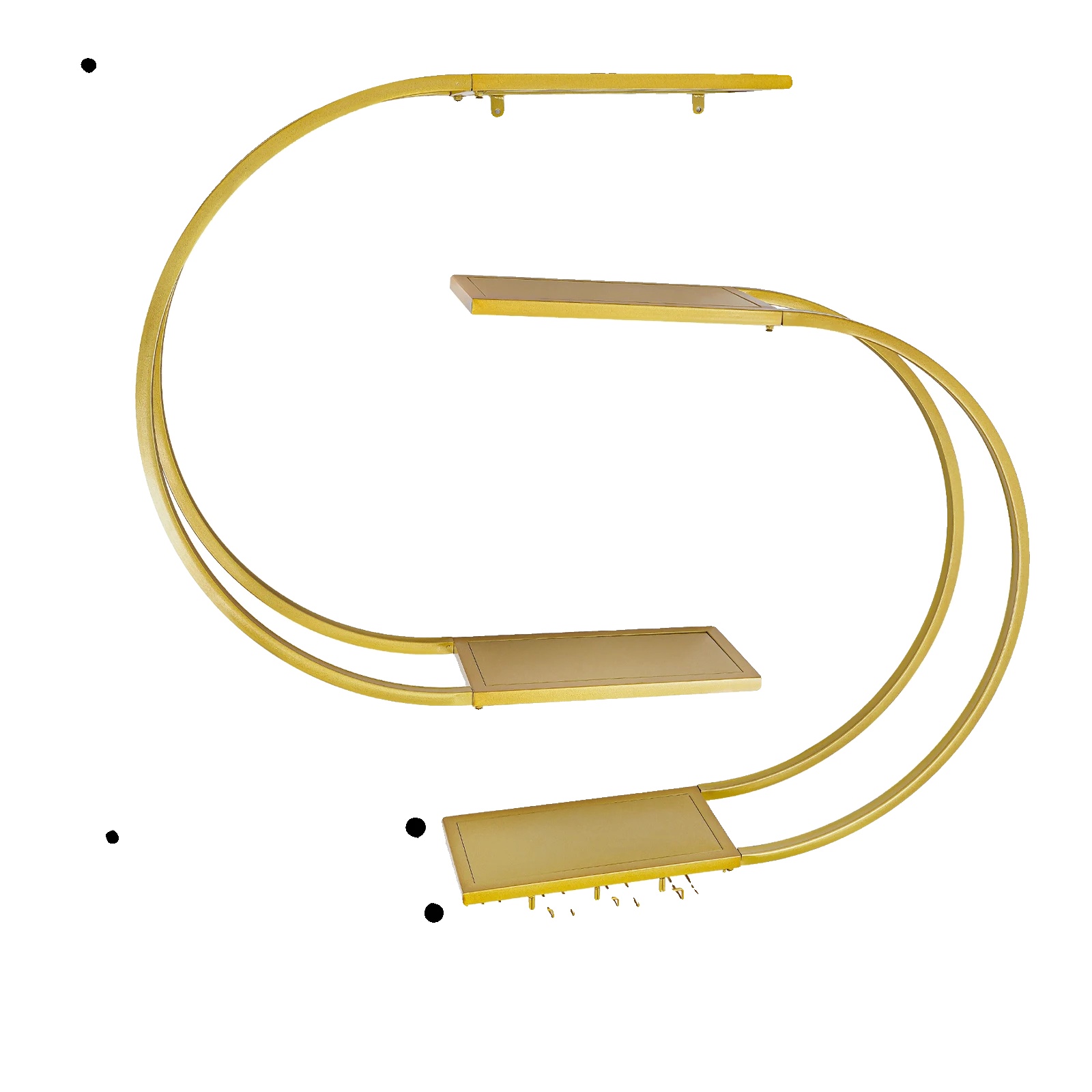Weinregal, 4-stöckiges Design, Langlebige Konstruktion, Gold