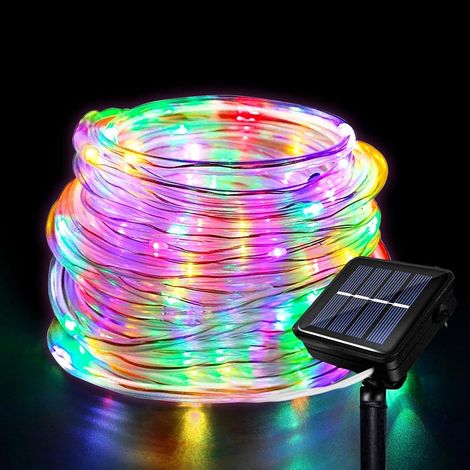 10 M Lange, Röhrenförmige Solar-lichterkette, 8 Beleuchtungsmodi, Wasserdicht, 100 Leds, Ideal Zur Dekoration Von Garten, Balkon, Terrasse, Haus, Partys, Hochzeiten Und Weihnachten.