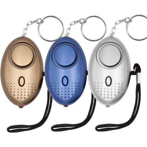 3-teiliges Persönliches Alarmset – 145 Db – Mit Led-leuchten – Schlüsselanhänger – Notfallalarm – Für Frauen, Männer, Kinder Und Senioren
