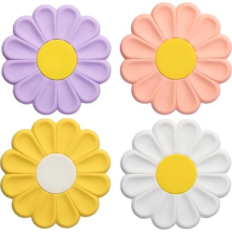 4-teiliges Silikon-set: Dreibein, Geeignet Für Heiße Speisen Und Pfannen, Runder Und Flexibler Untersetzer (15-18 Cm), Rutschfester Untersetzer, Hitzebeständige Matte Und Backmatte.