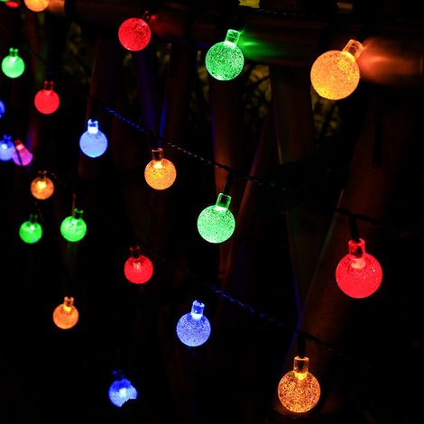 5 M Lange Solar-lichterkette Mit 20 Leds Für Den Außenbereich, Ip65 Wasserdicht, 8 Modi, Solar- Und Usb-betrieben, Für Garten, Gartenpartys, Weihnachten Und Andere Feierlichkeiten
