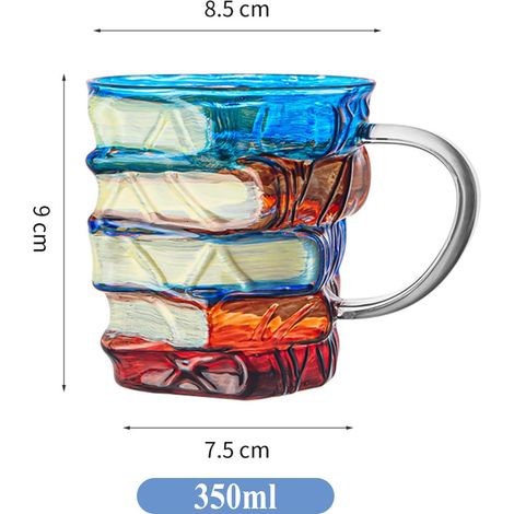 Bemalter Buchbecher, Neuer 3d-bemalter Buch-kaffeebecher, Einzigartiger Kaffeebecher Mit Bücherstapel, Bemalter Buchbecher, 3d-bemalter Buch-kaffeebecher, Einzigartiger Kaffeebecher Mit Bücherstapel