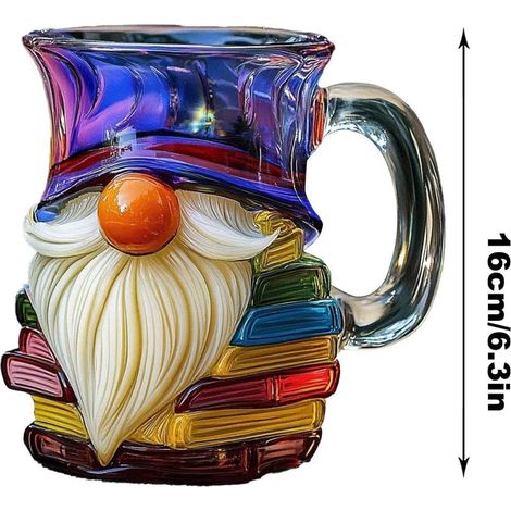 Bemalter Buchbecher, Origineller Stapelbecher, 3d-bemalter Lesebecher – Erhältlich In Kunstharz
