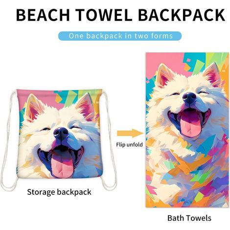 Leichte 2-in-1-strandtuchtasche: Dünne, Saugfähige, Schnelltrocknende, Sandabweisende Handtücher, Ideal Für Pool, Camping, Strand, Reisen Und Urlaub (mit