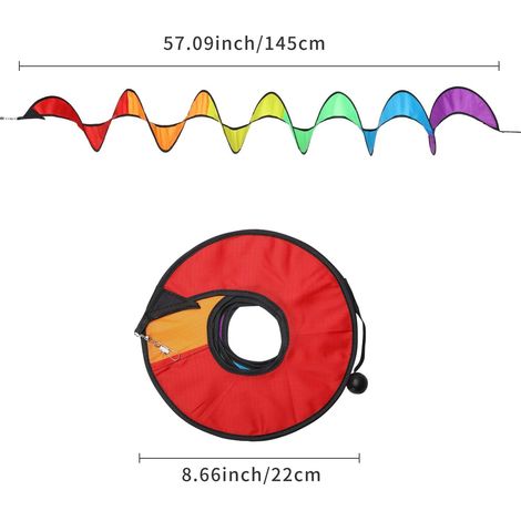 Regenbogenfarbene Wetterfahnen, Hängende Windsäcke Für Den Außenbereich, Bunte Windsäcke Für Den Garten, Dekorative Windmühle Zum Verscheuchen Von Vögeln (57 Zoll)