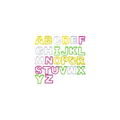 Set Mit 26 Buchstaben-ausstechformen Für Zuckerpaste – Komplettes Alphabet Zum Dekorieren Von Personalisierten Kuchen Und Keksen