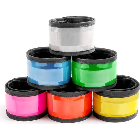 Set Mit 6 Led-sicherheitsarmbändern – Leuchtende Armbänder Zum Radfahren, Spazierengehen, Laufen, Für Konzerte Und Nächtliche Outdoor-aktivitäten