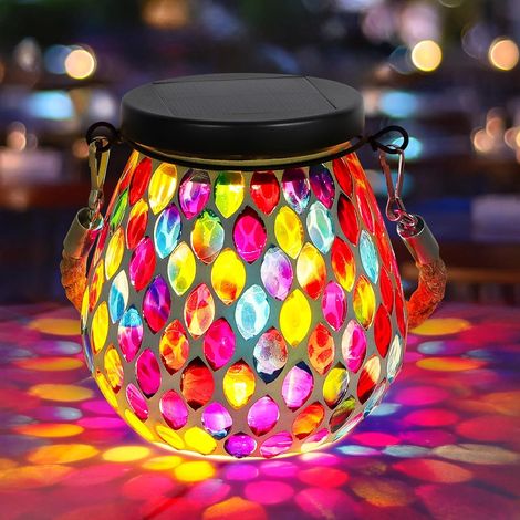 Solarlaterne Für Den Außenbereich – Warmweiß Und Rgb – Wasserdicht Und Zum Aufhängen – Für Bäume, Terrasse, Tisch Und Veranda