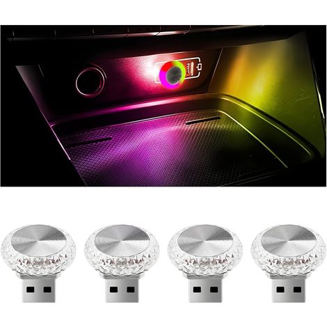 Usb-led-auto-stimmungsbeleuchtung – Mini-nachtlicht Für Unterwegs – Langsam Blinkendes, Mehrfarbiges Licht – Universelle Innenbeleuchtung – Geeignet Für Suvs, Lkws Und Wohnmobile