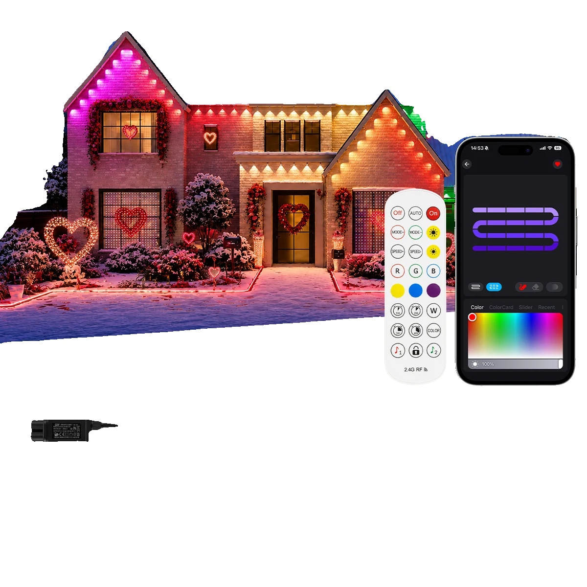 Außen Led Lichterkette, Smarte Steuerung, Musik-synchronisation, 30m 30led, 220v-240v Eu Plug-a