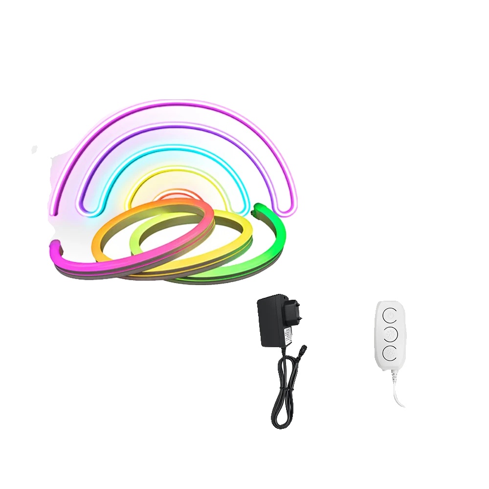 Led Neon Streifenlicht, Rgb-farben, Duale Steuerung, 12v Dc 5m, Wlan