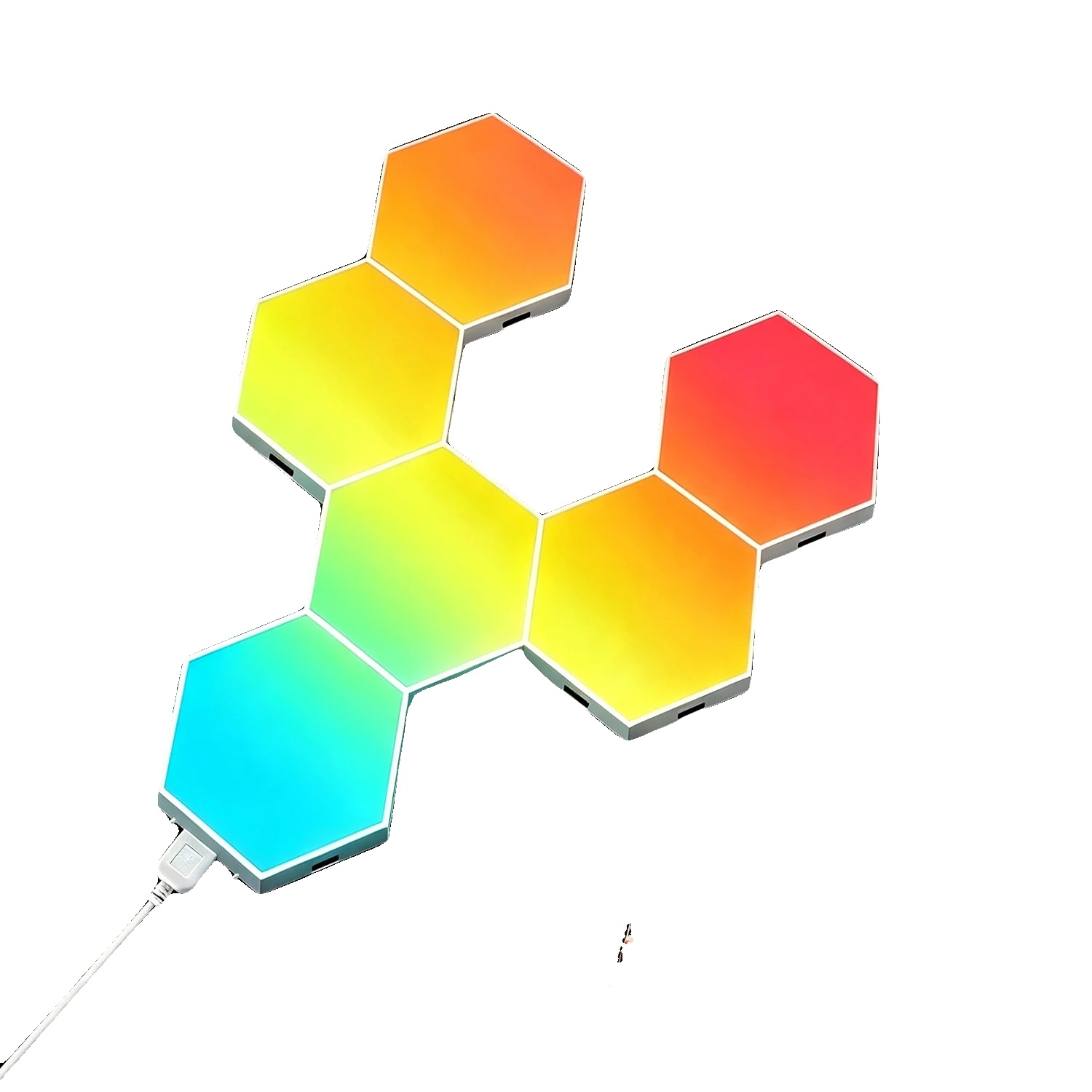 Sechseckige Wandlichter, Musik-synchronisation, Diy-modulares Design, Hexagon Licht-a, 6stk