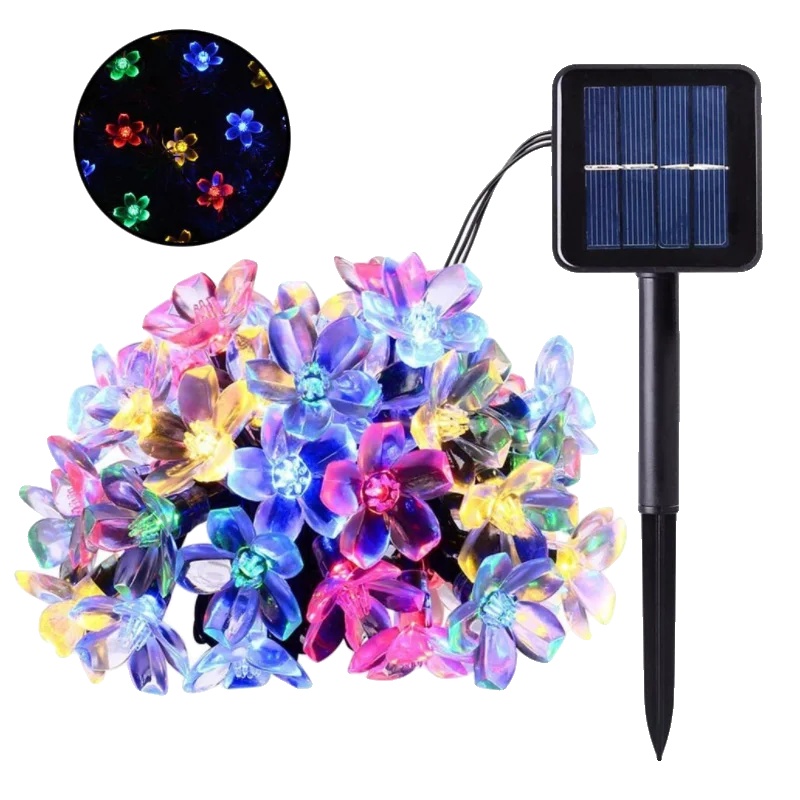 Solar-lichterketten, Umweltfreundliches Design, Einfache Installation, Mehrfarbig, 12m 100 Led