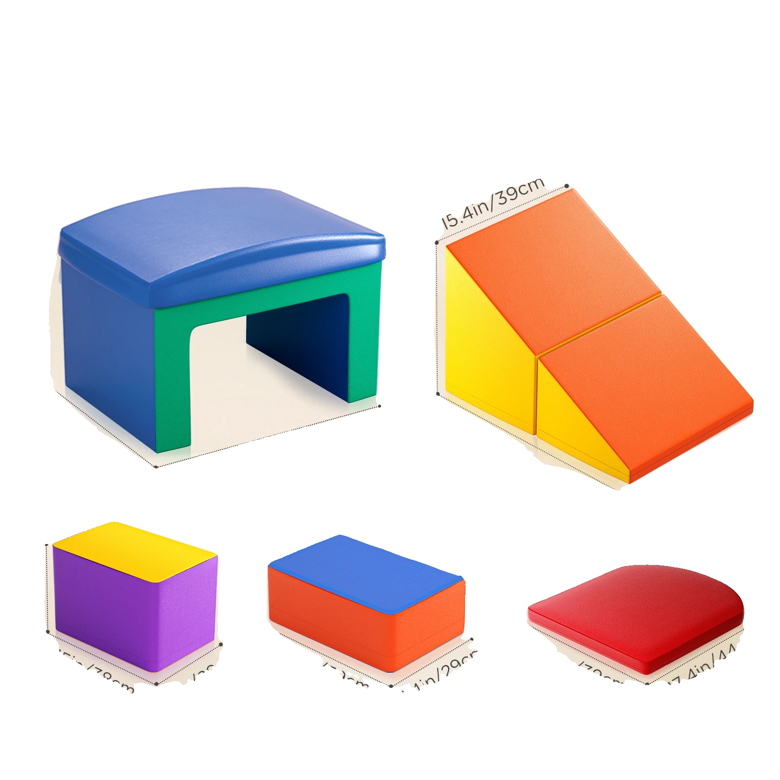 Kletterspielzeug, Schaumstoffblöcke, Indoor-spielplatz, Gemischte Farbe