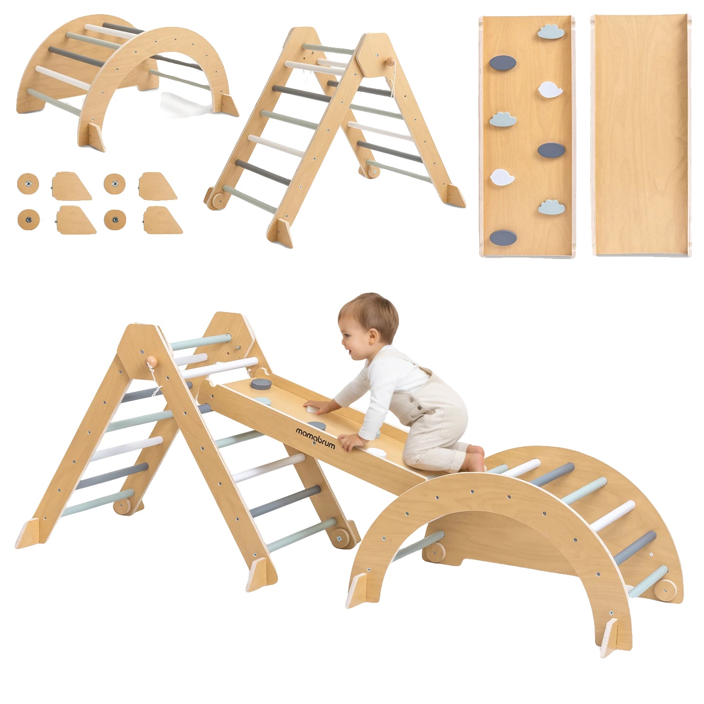 Spielplatzgeräte, Kletterstruktur, Sichere Spielrampe, Geometrische Form