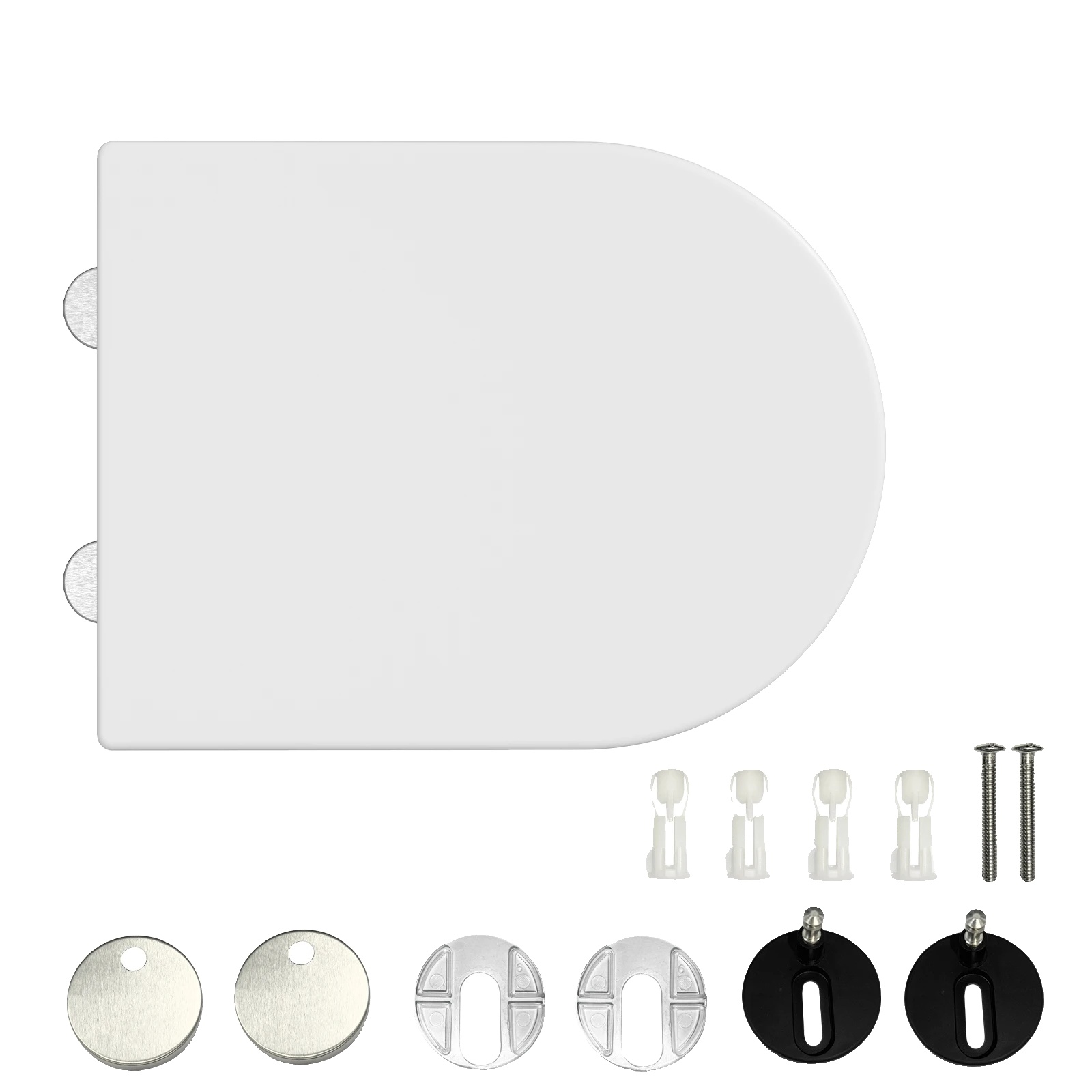 Toilettensitz, Integrierter Kindersitz, Sanft Schließender Mechanismus, Weiss