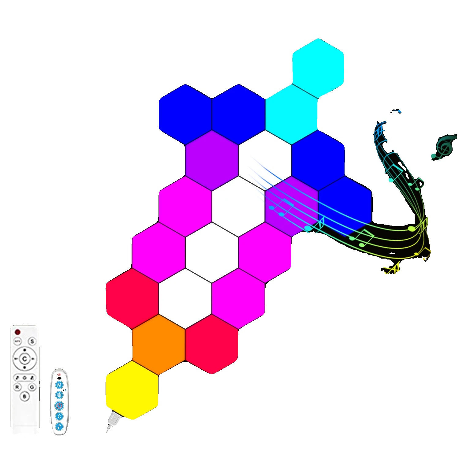 Nachtlicht, Rgb-farbenwechsel, Musik-synchronisation, 20pcs