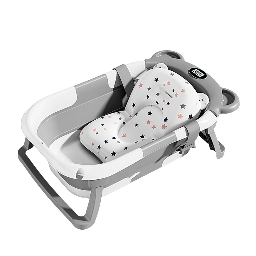 Babybadewanne, Zusammenklappbares Design, Integriertes Thermometer, Wie Auf Dem Foto