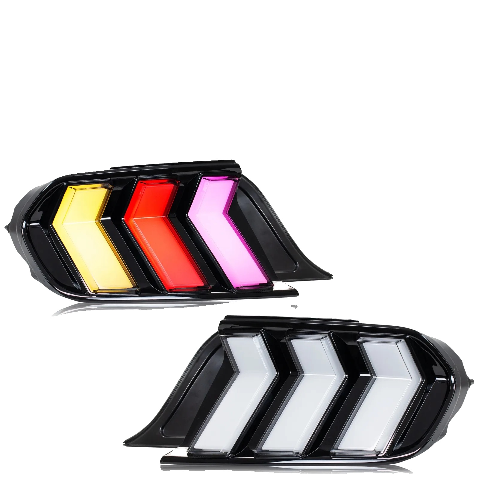 Led-rücklichter, 12 V, 3400 Lm, Rgb, Pc/abs/pmma/glas, Kompatibel Mit Mustang 2015-2023