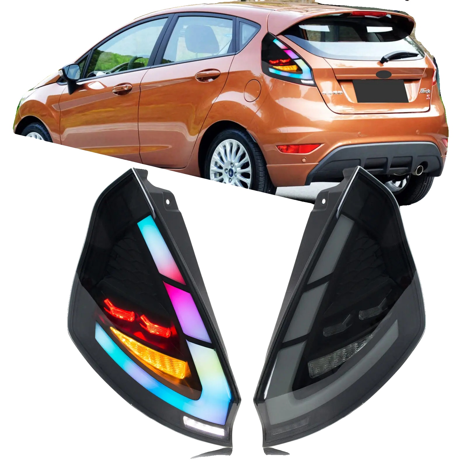Led-rücklichter, 35w Leistung, 12v Spannung, Sequenzielle Blinker, Für Ford Fiesta Mk7 Mk7.5, Wasserdichtes Design