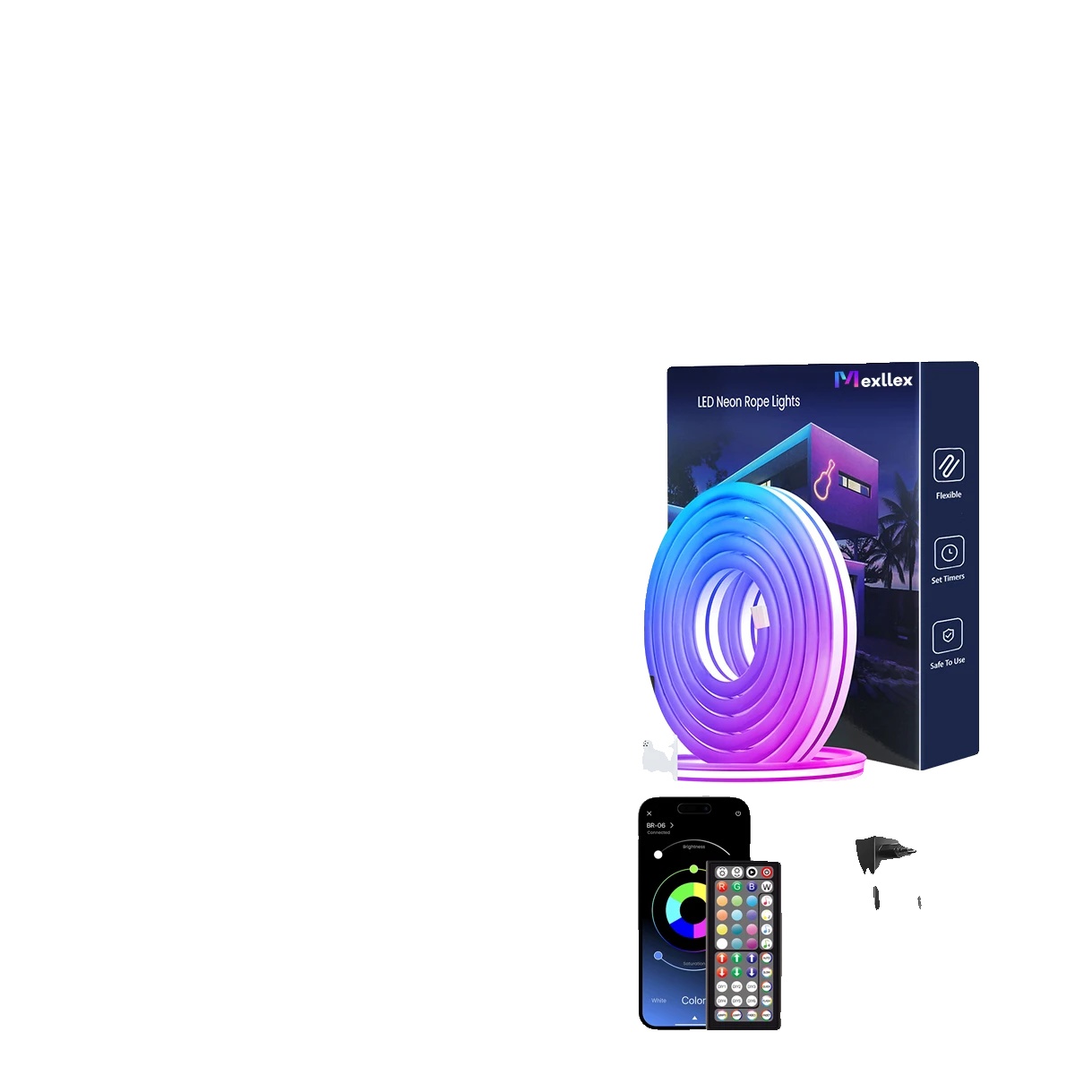Led Neon Seillichter, App-/fernbedienung, Wasserdicht Für Den Außenbereich, 5m, Eu-stecker-b