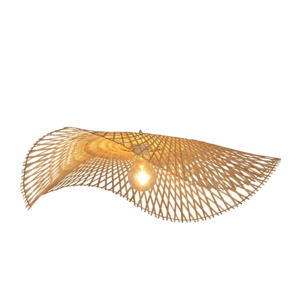 Pendelleuchte, Handgefertigt Aus Bambus, Im Art Deco Stil, A 45cm, Keine Glühbirne-a