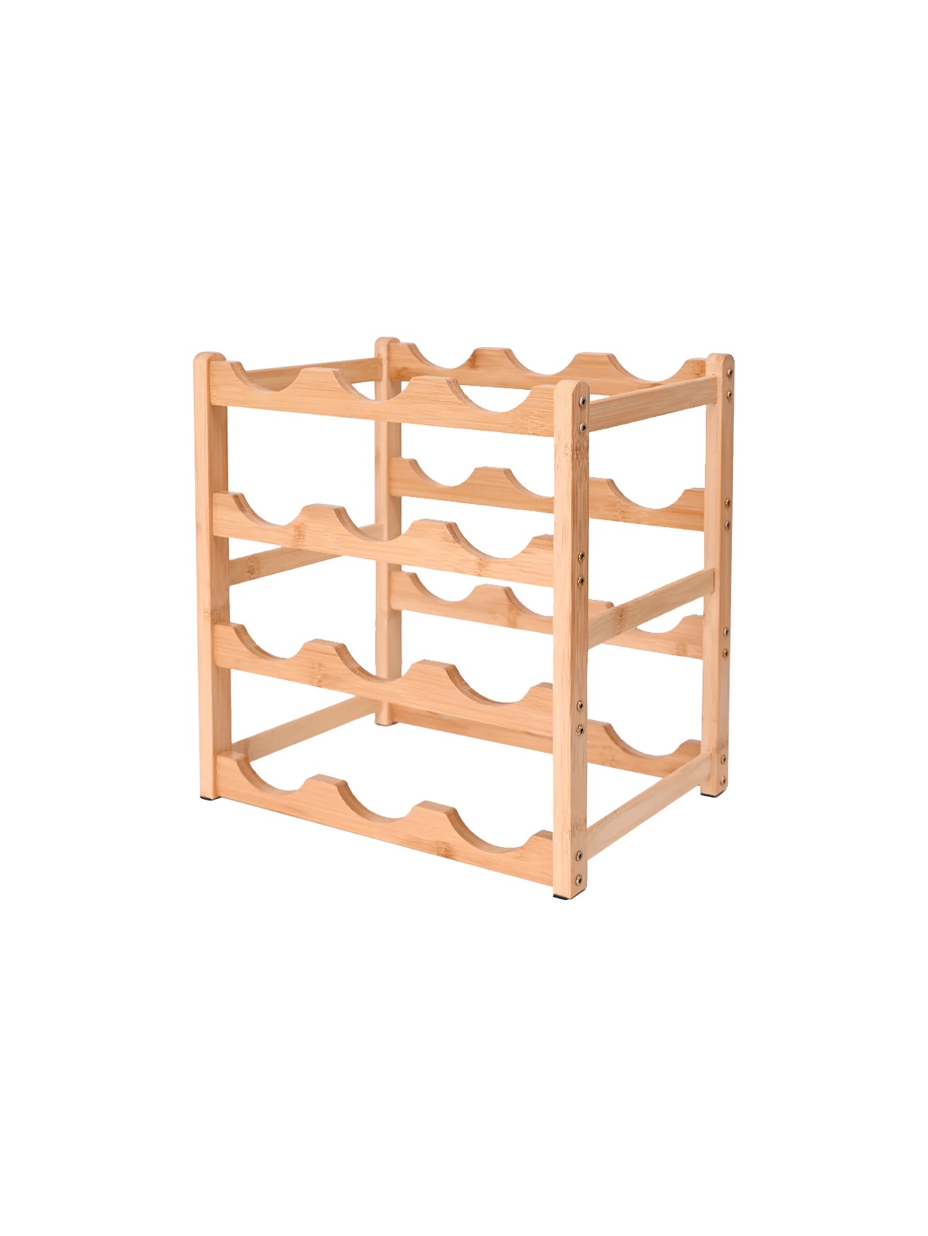Weinregal, Platzsparendes Design, Einfache Montage, 4 Schichten 3 Lose