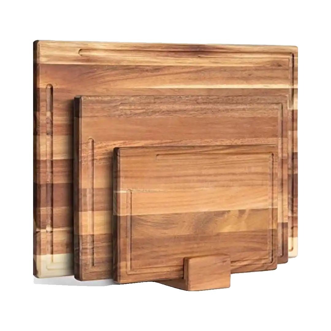 Schneidebrett-set, Akazienholz-material, Kleine (30cmx20cm) Abmessungen, Mittlere (40cmx25cm) Abmessungen, Große (50cmx35cm) Abmessungen,