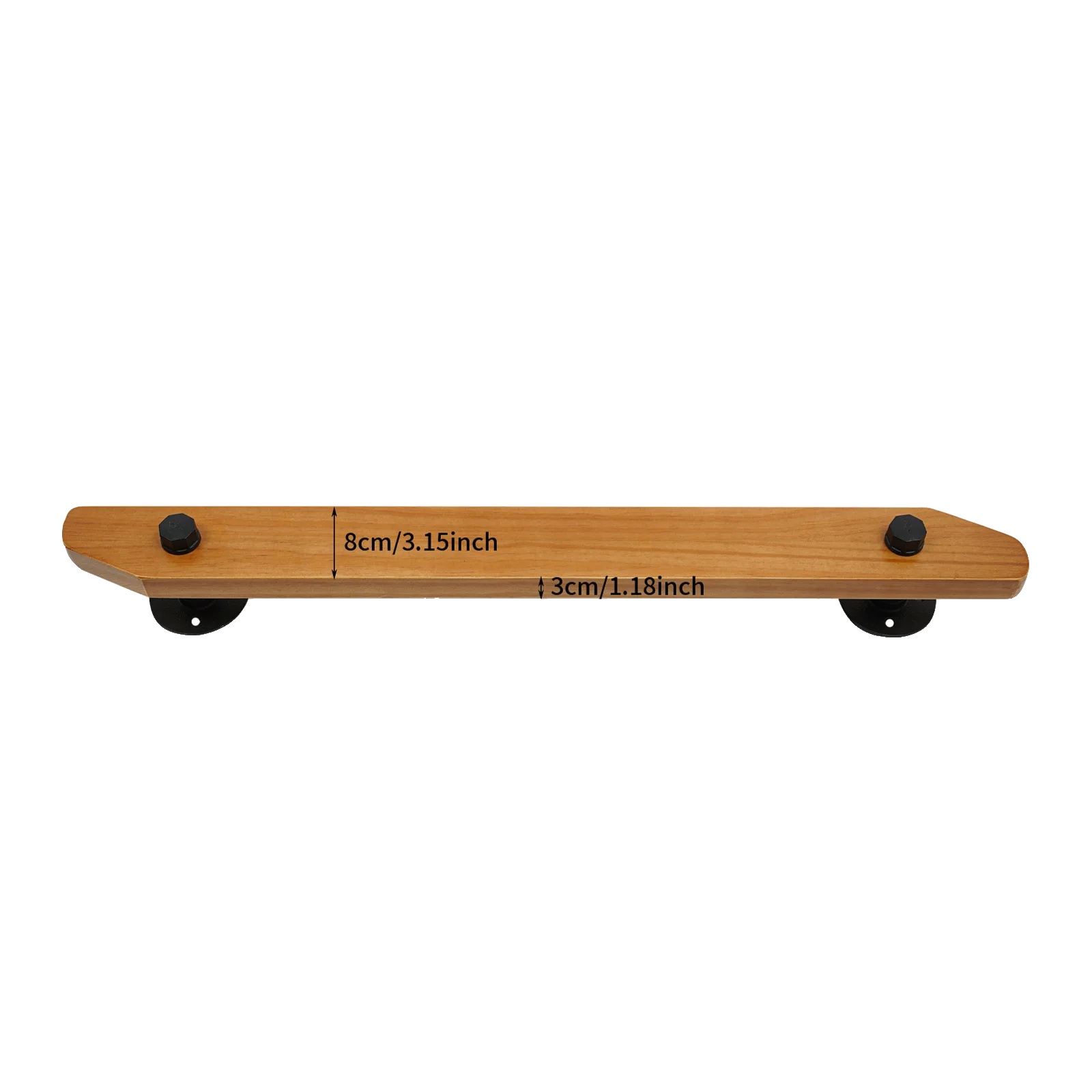 Treppenhandlauf, Elegantes Design, Wandmontierte Sicherheit, Holzfarbe
