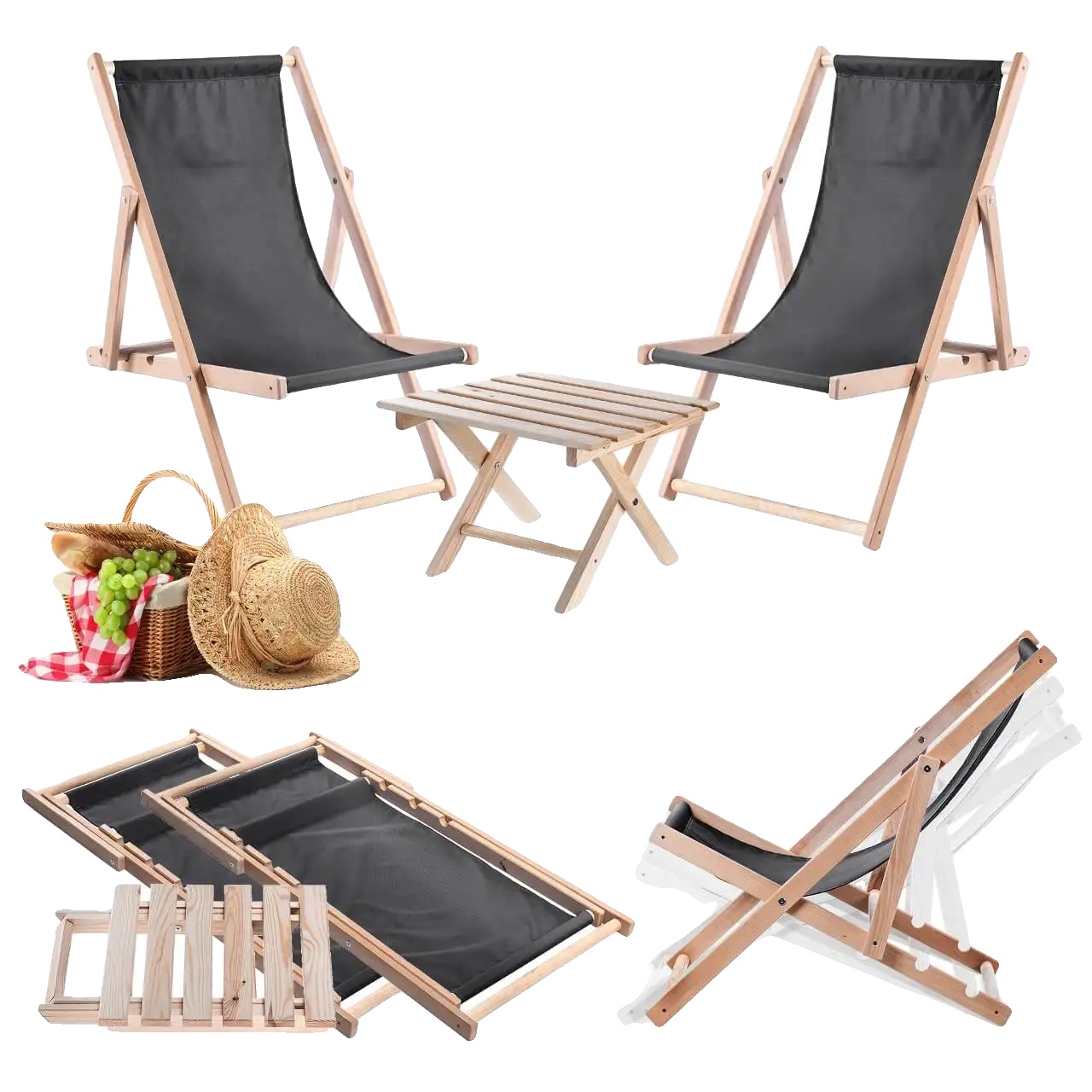 Couchtisch, Hochwertiges Holz, Kompaktes Design, Wiegt 2 Kg, Geeignet Für Liegestühle, Robuste Konstruktion