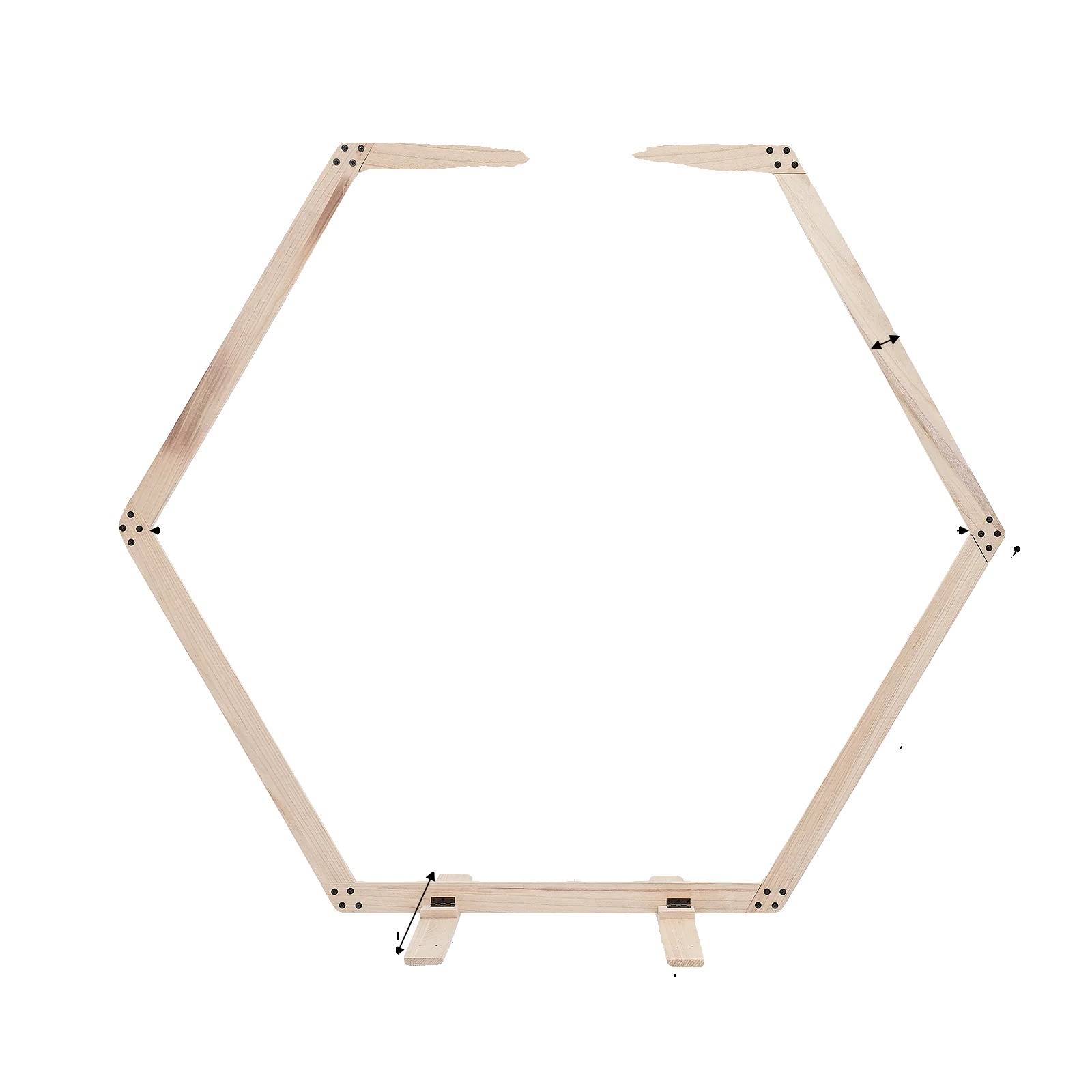 Hintergrundständer, Naturholz, Sechseckiges Design, Holz