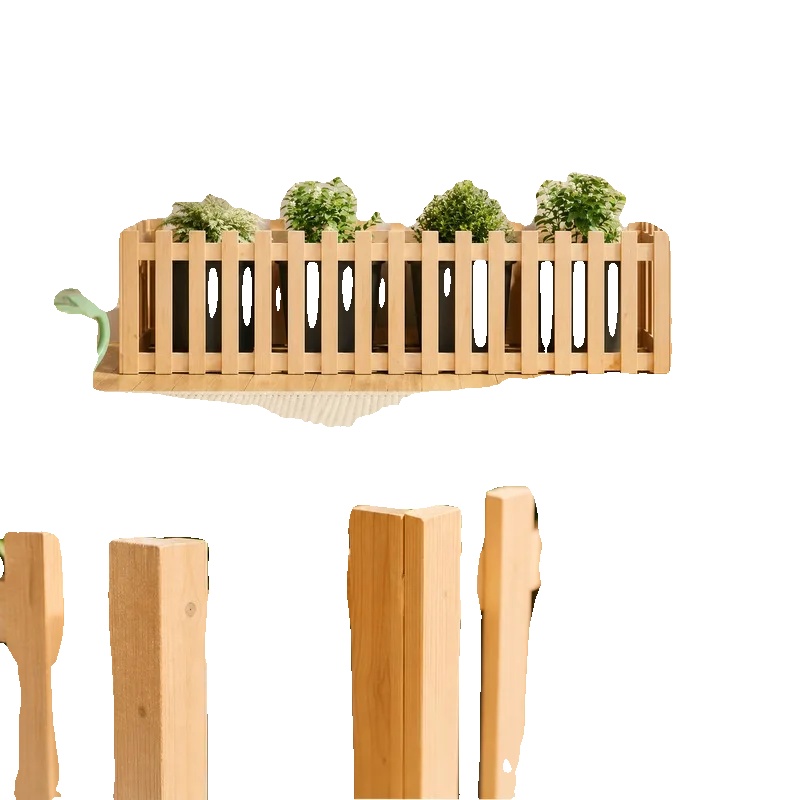 Hochbeet, Massivholz Kiefer, 200x50x50 Cm, Zaun-design, Einfache Montage, Umweltfreundlich