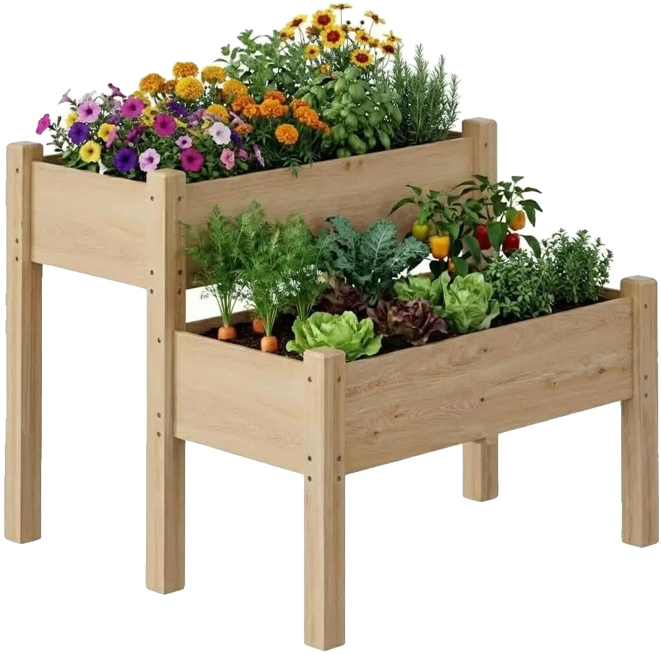 Gartenbeet, Zweistufiges Design, Ergonomische Höhe, Wie Gezeigt