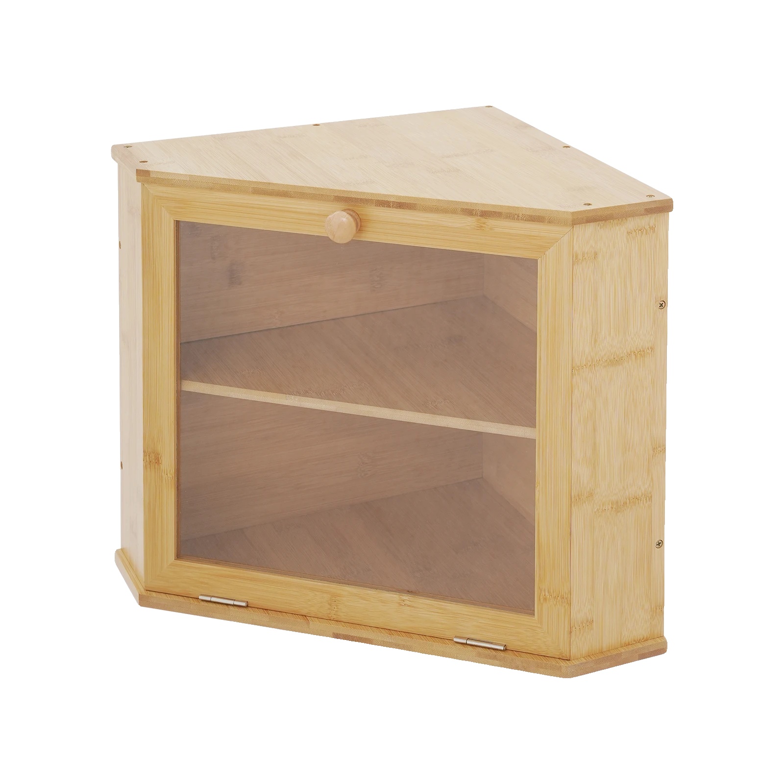 Brotaufbewahrungsbox, 2-stöckiges Design, Umweltfreundliches Bambus, Holzfarbe