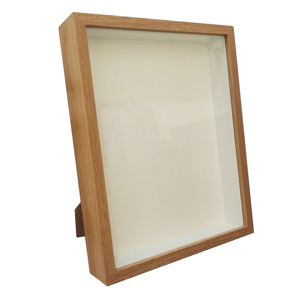 Schattenboxrahmen, Tiefe 3 Cm, Holzanzeigekasten, Holzfarbener Rahmen