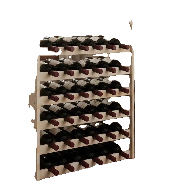 Weinregal, Massivholz-design, Platzsparende Aufbewahrung, 67.5 X 25 X 87 Cm