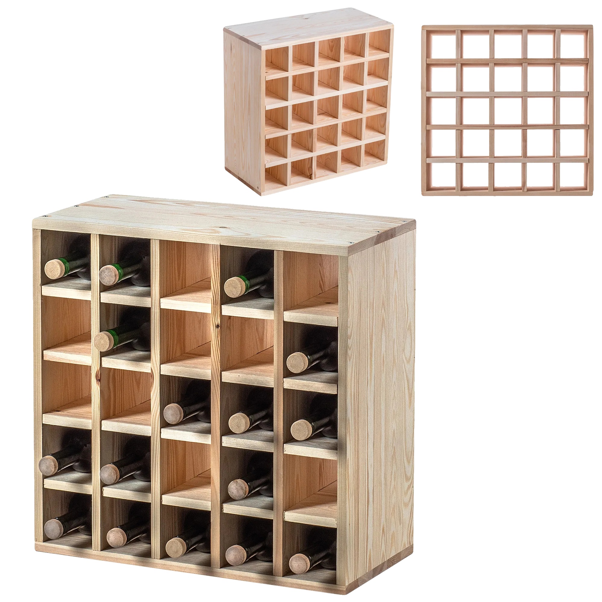 Weinregal, Holzmaterial, Abmessungen 80cm X 40cm X 30cm, Kompatibel Mit Standard-weinflaschen, Fassungsvermögen Für 15 Flaschen, Multifunktionales