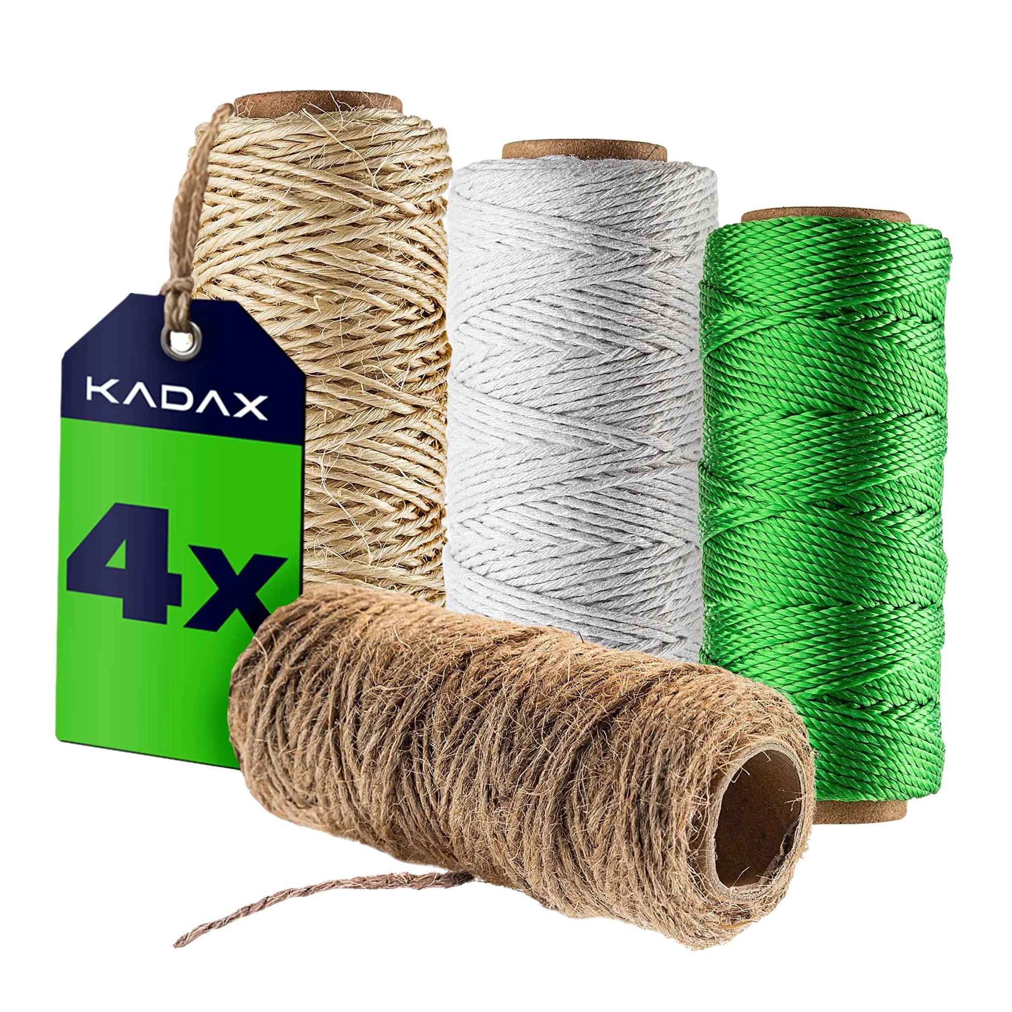 Pflanzen-schnurset, 1 Mm Dicke, 4 Stück, Jute- Und Sisalmaterialien, Ideal Für Gartenarbeit, Perfekt Für Diy-projekte