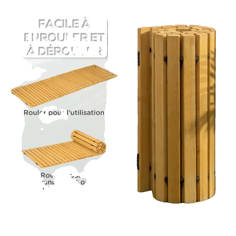 Gartenweg, Naturholzmaterial, Flexibles Design, 23 Cm Breite, 2,5 Cm Dicke, Rustikaler Zen-stil