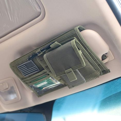 Sonnenblenden-organizer, Taktische Auto-sonnenblendenabdeckung, Kompatibel Mit Molle-gurten, Aufbewahrungstasche Für Die Sonnenblende Im Fahrzeug, Universelles Innenraumzubehör Für