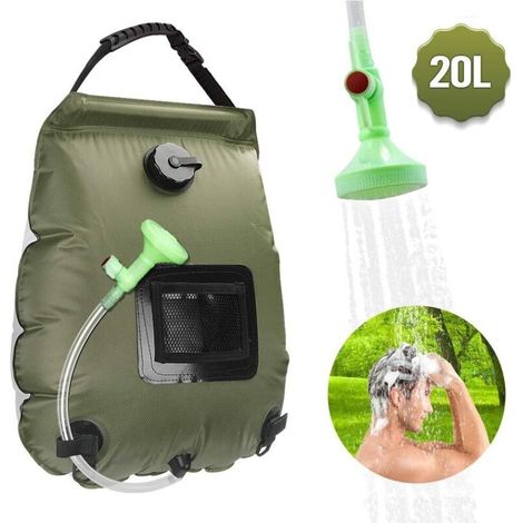 Solardusche Outdoor, 20l Campingdusche Solar Wassersack Heizung Camping Dusche Tasche Mit Duschkopf Gartendusche Pooldusche Warmwasser Dusche, Outdoor Camping Wandern Wassersack Zum Faltbar