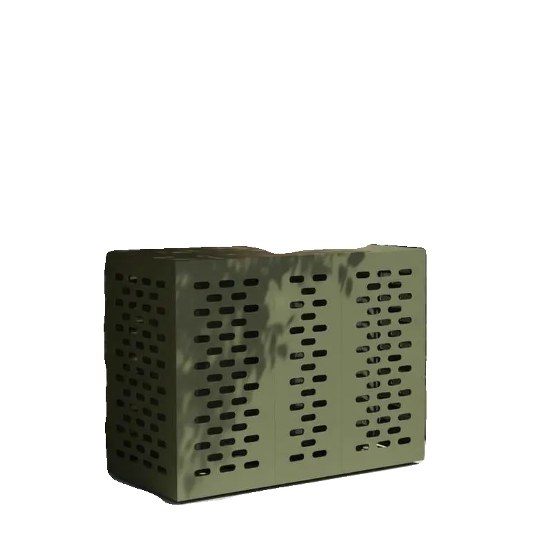 Klimaanlagenabdeckung, Außenschutz, Minimalistisches Design, Olivgrün