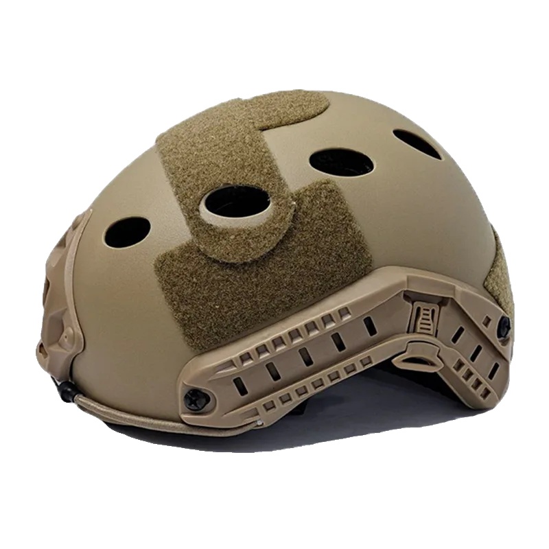 Taktischer Helm, Leichtes Design, Verstellbare Passform, Mit Loch Khaki