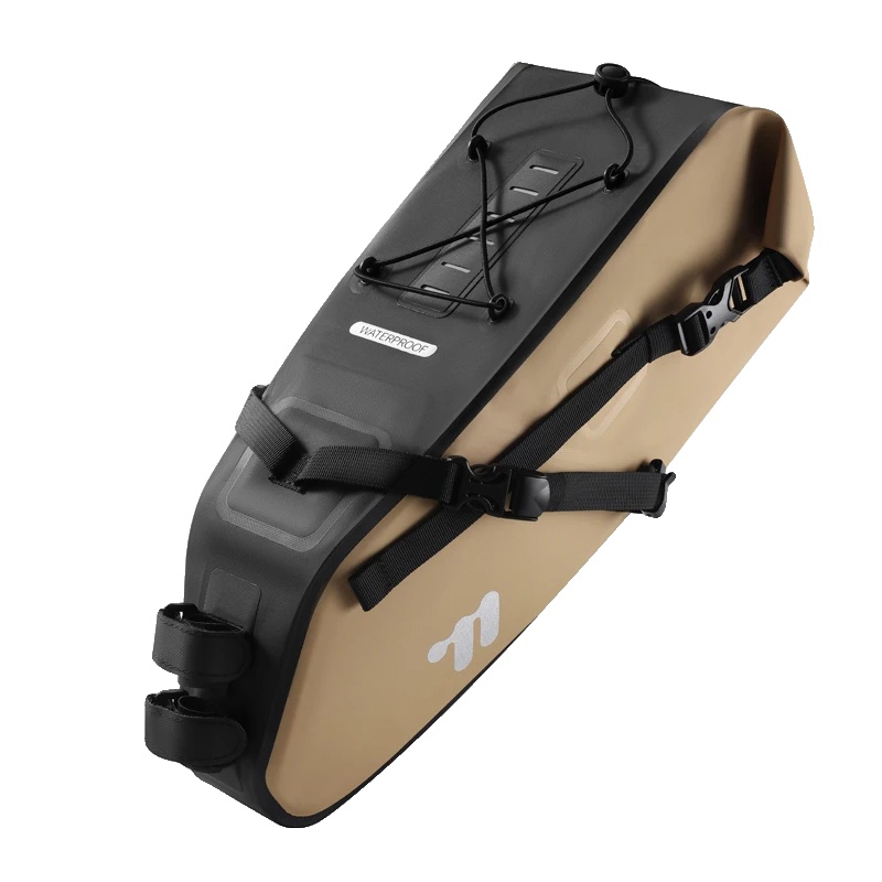 Satteltasche, Große Kapazität, Regendichte Funktion, 7-10l Khaki